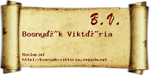 Bosnyák Viktória névjegykártya