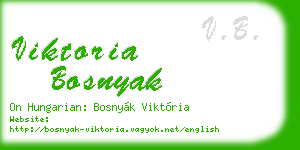 viktoria bosnyak business card